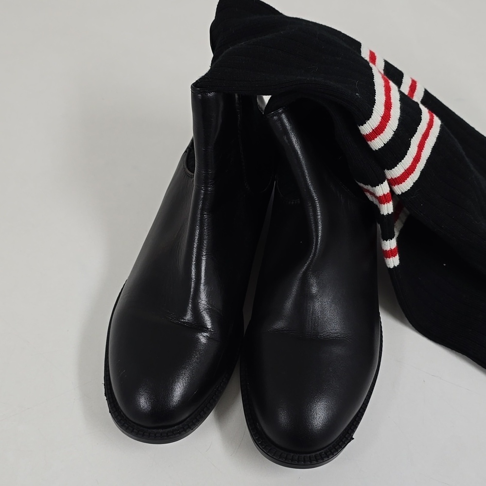 Givenchy. Storm rubber and ribbed-knit thigh sock boots - Picture 6 of 14